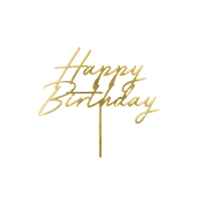 Topper Happy Birthday Gold