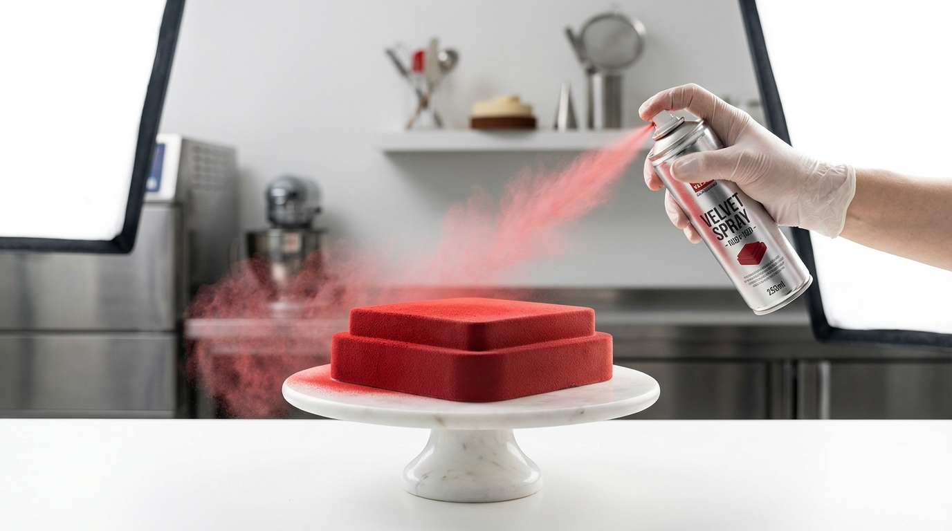 Sprays alimentaires pâtisserie - velours lustre graissage Velly Decora Patissland