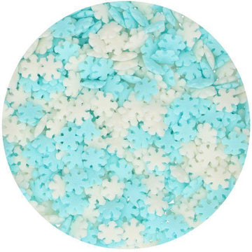 Flocos de Neve Brancos e Azuis