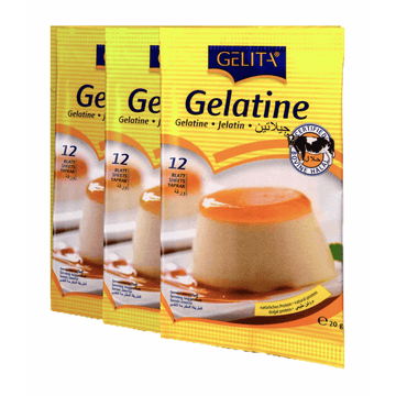 Gelatina Bovina Halal 200 Bloom Gelita - 12 Folhas